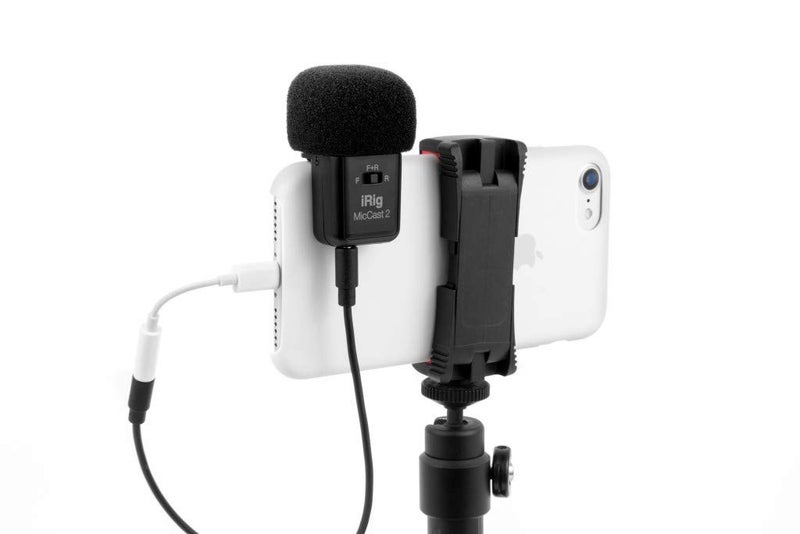 IK Multimedia ميكروفون صوتي صغير IK Multimedia iRig Mic Cast 2 مع تسجيل أمامي وخلفي وعام، للبودكاست والفيديو والبث والمزيد - متوافق مع آيفون وآيباد وأندرويد وجميع التطبيقات الشهيرة - Image 2